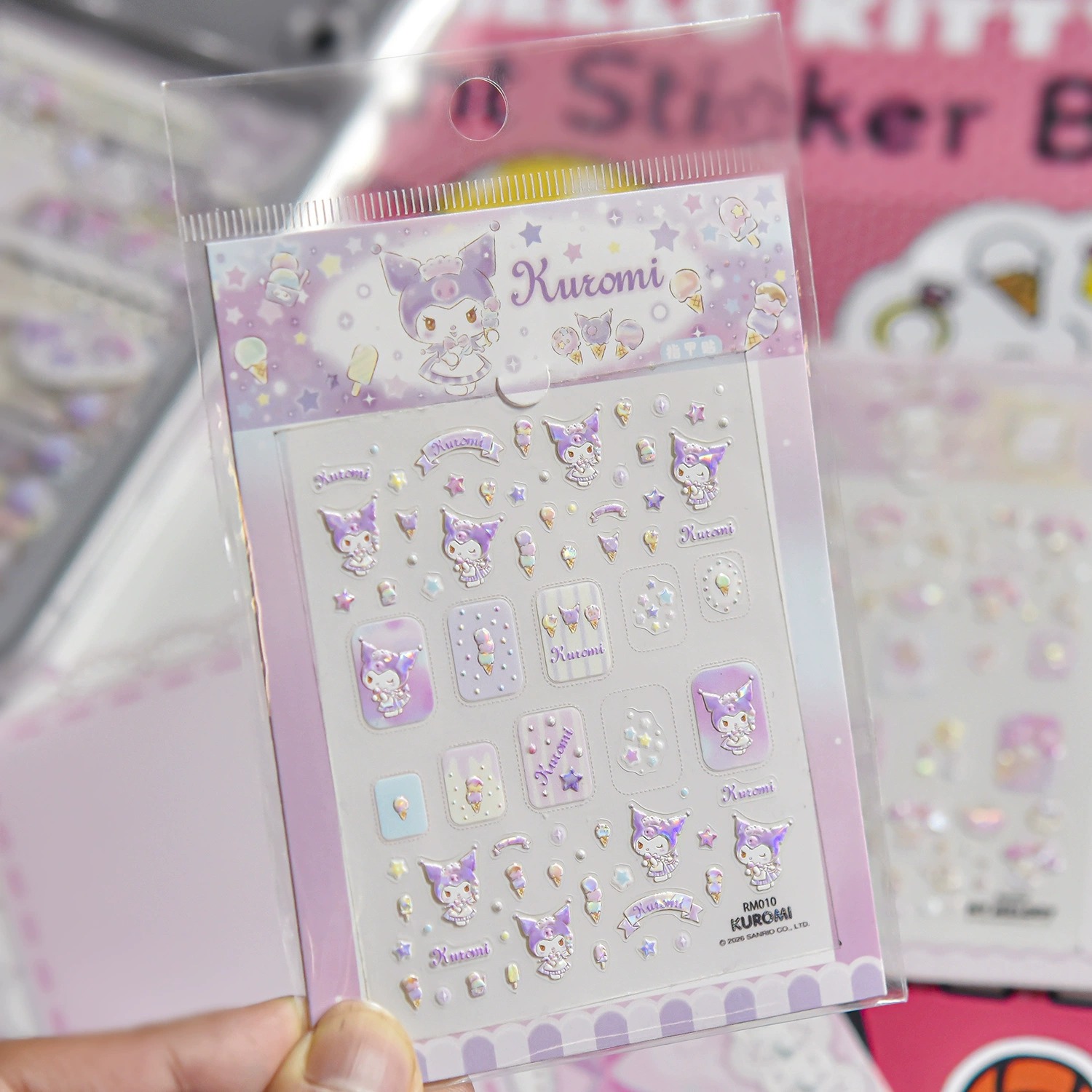 Anime Merchandise Nepal - Sanrio Cartoon Nail Stickers 5D Relief