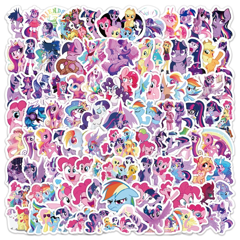 Anime Merchandise Gift - 100pcs Cartoon My Little Ponys Twilight