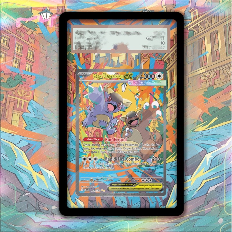 Anime Merchandise Keychains - Art Display for Pokemon KangaskhanCard PTCG