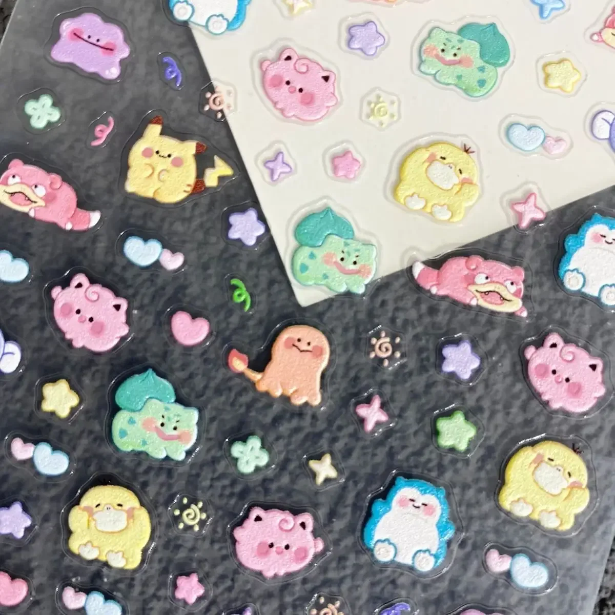 Anime Merchandise Nepal - Pokemon Pikachu Nail Stickers 5D Embossed