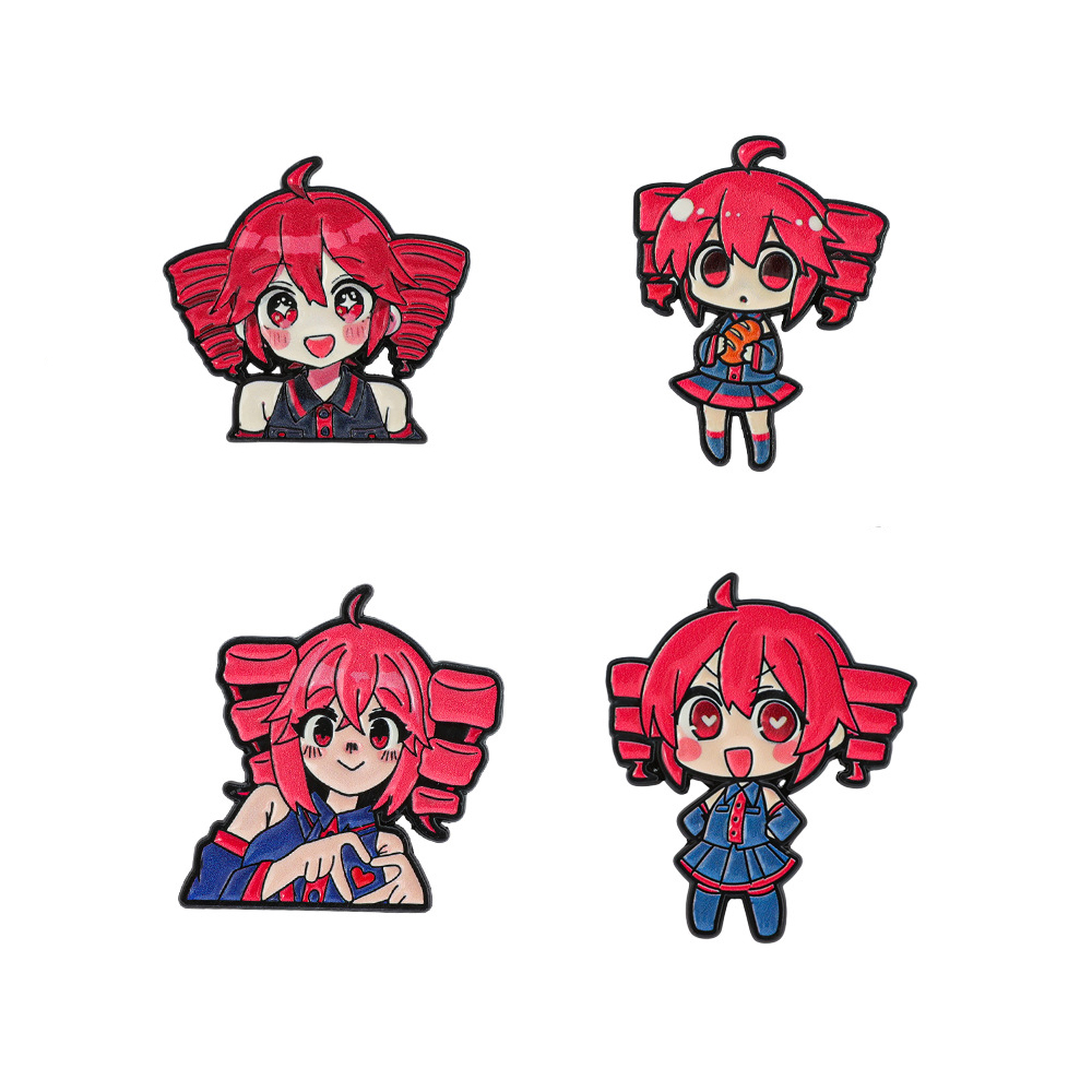 4pcs Anime Cute Cartoon Brooch - Enamel Pin Set recension och pris