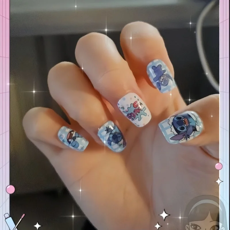 Disney Stitch Fake Nails Cute  - Anime Merchandise Nepal recension och pris