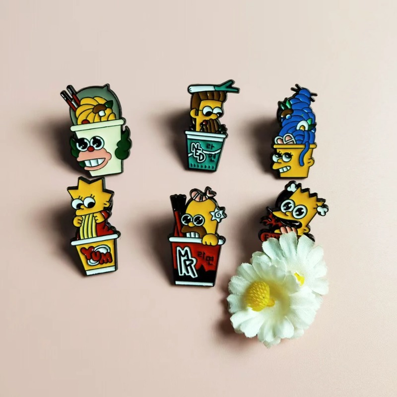 6pcs Set The Simpsons Cute fun - Enamel Pin Set recension och pris