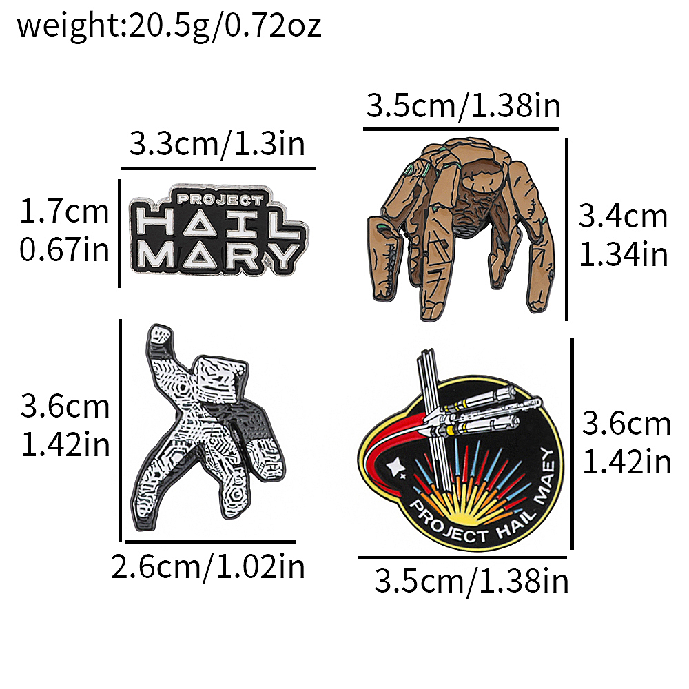 4pc Sci-Fi Enamel Pin Set Proj - Enamel Pin Set recension och pris