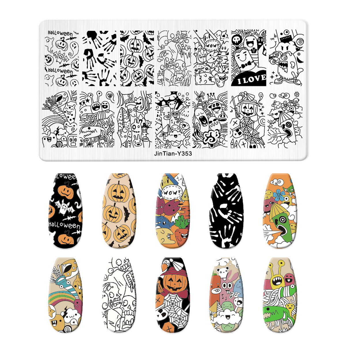 Cartoon Halloween Nail Art Sta - Anime Merchandise Nepal recension och pris