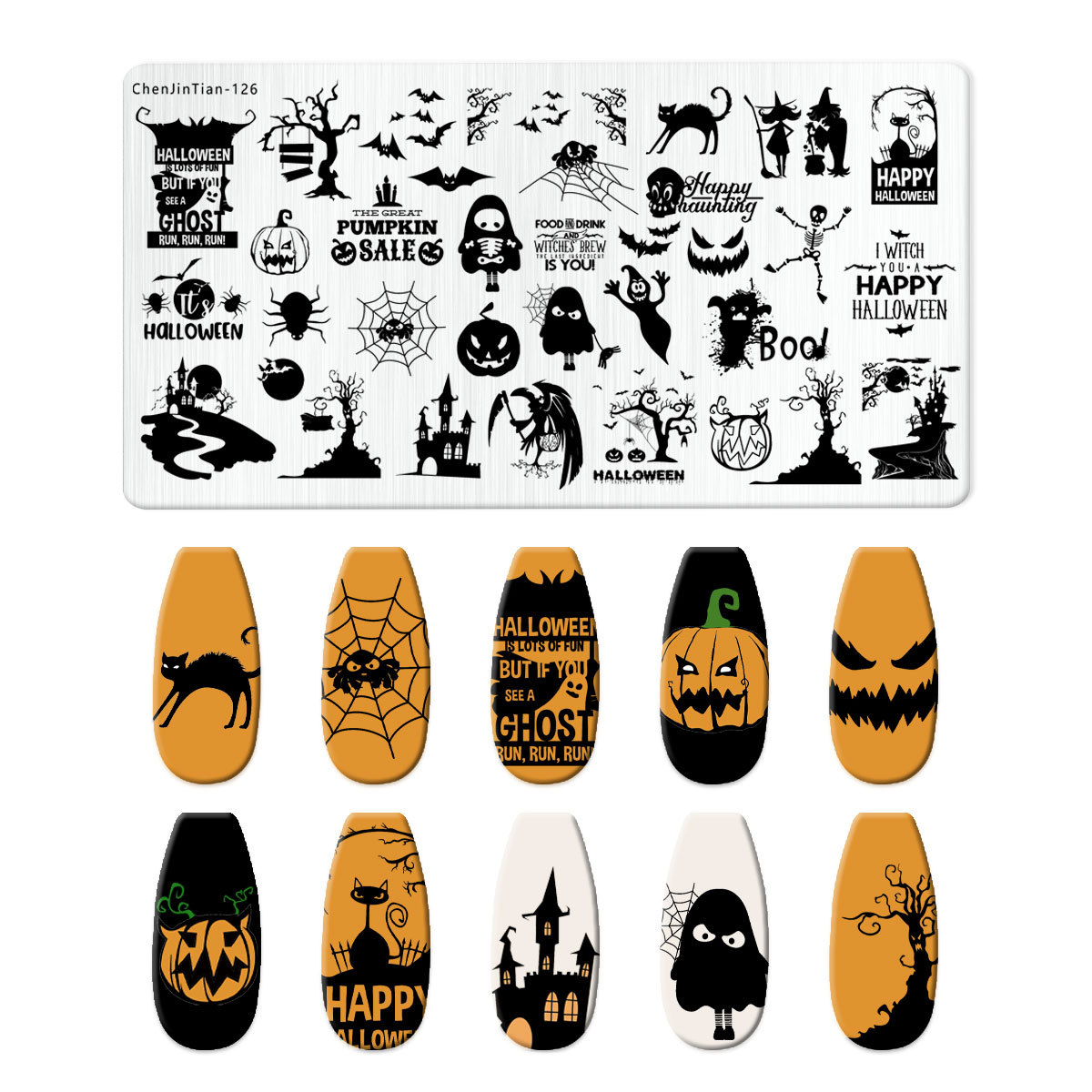 Cartoon Halloween Nail Art Sta - Anime Merchandise Nepal recension och pris